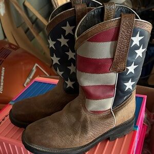 J.B. Dillon Red White and Blue America Cowboy Boots